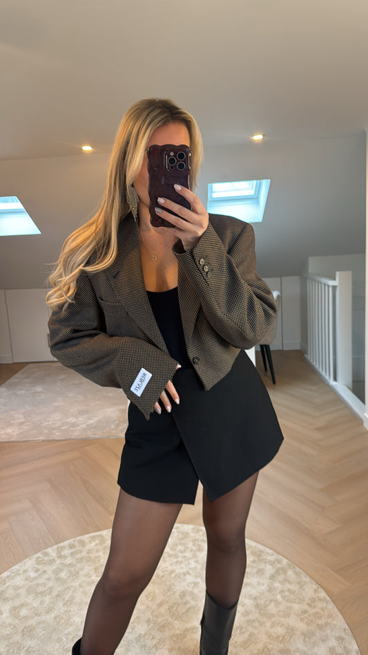 Cropped blazer - Tweed look